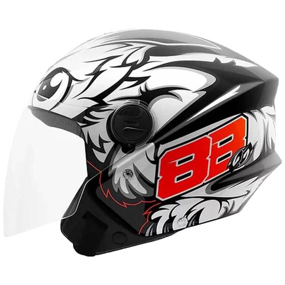 Imagem de Capacete New Three Gp88 Preto Brilhante Protork