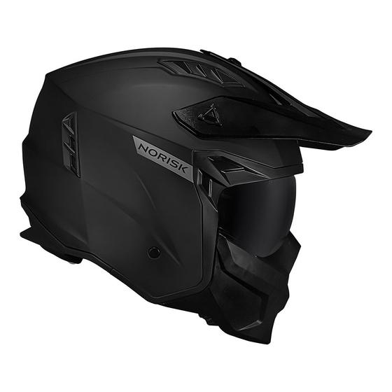 Imagem de Capacete Norisk Darth 2 Monocolor Preto Fosco Moto