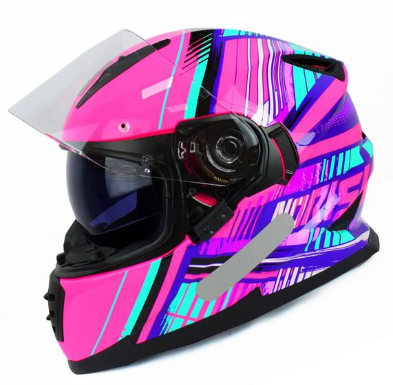 Capacete Norisk Ff302 Advance Rosa Roxo - Capacetes de Moto - Magazine ...