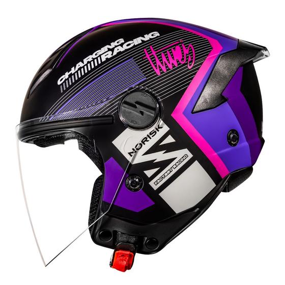 Imagem de Capacete Norisk Neo Vizion Preto e Roxo