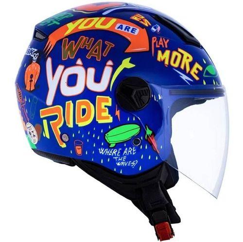 Imagem de Capacete Norisk Orion Free (aberto) - Azul/laranja