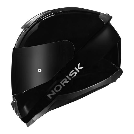 Capacete Norisk Razor Monocolor Preto Brilhante Menor preço em Capacete Norisk Razor Monocolor Preto Brilhante