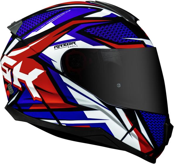 Imagem de Capacete Norisk Razor Sharp Azul Vermelho Lançamento