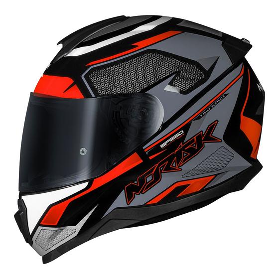 Imagem de Capacete Norisk Razor Speed Max Cinza e Laranja