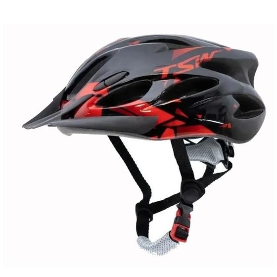 Imagem de Capacete Para Ciclismo Raptor 2 Tamanho M 54/58cm Sinalizador Traseiro e Viseira Tsw