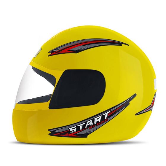 Imagem de Capacete Para Fechado Feminino Masculino Esportivo Mixs Start Viseira Cristal - Tamanhos 56 58 60