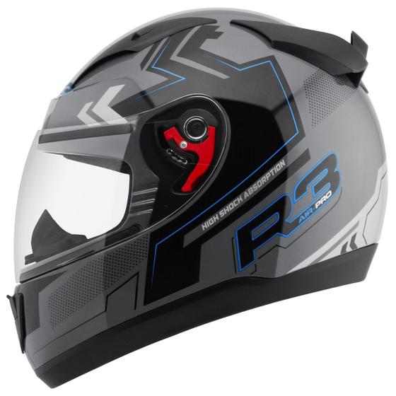 Imagem de Capacete Para Moto Fechado Jett Evo R3 Brilhante Viseira Cristal Feminino Masculino 