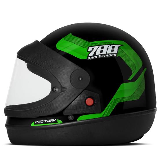 Imagem de Capacete Para Moto Fechado Modelo Sport Moto 788 Automático Masculino e feminino Pro Tork