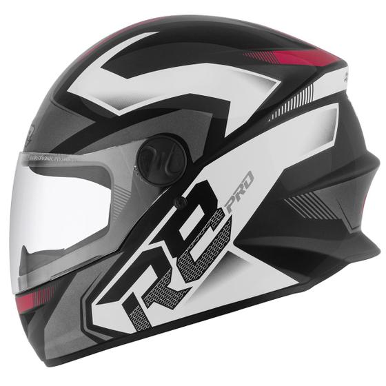 Imagem de Capacete Para Moto Fechado R8 Pro Brilhante Masculino Feminino