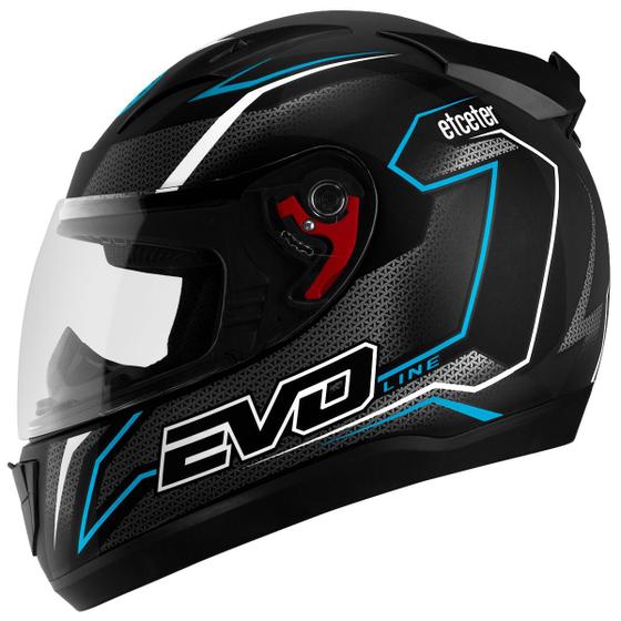 Imagem de Capacete Para Moto Feminino Masculino Fechado Esportivo Etceter Evoline Com Narigueira Narizeira