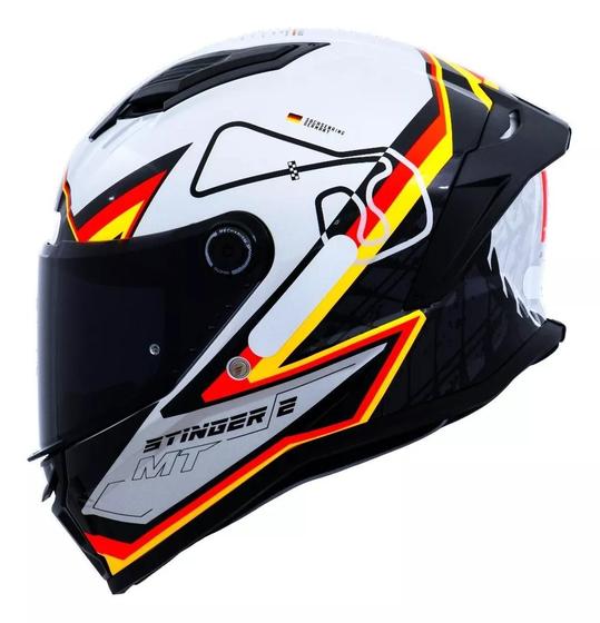 Imagem de Capacete Para Moto Mt Stinger 2 Grand Prix Alemanha