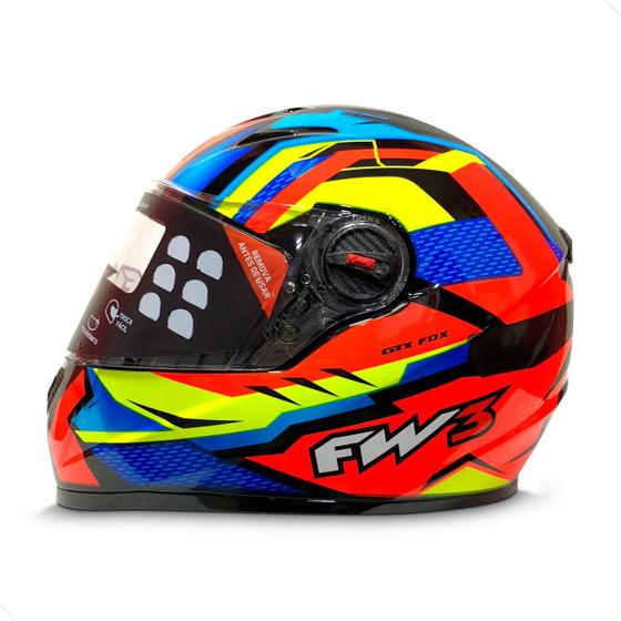 Imagem de Capacete Para Motociclista Com Várias Cores Modelo GTX Fox - FW3