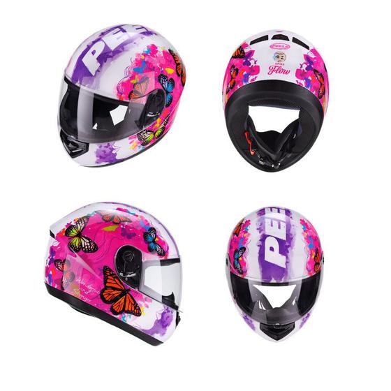 Imagem de Capacete Peels Fechado Spike Flow Feminino Borboletas Viseira Antirrisco