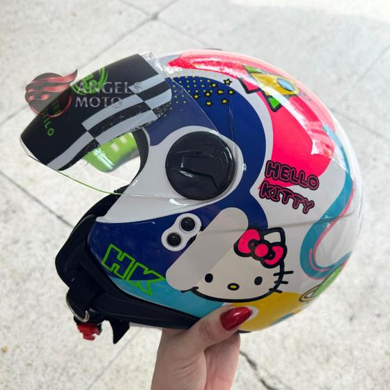 Imagem de Capacete Peels Freeway Hello Kitty Neon Branco