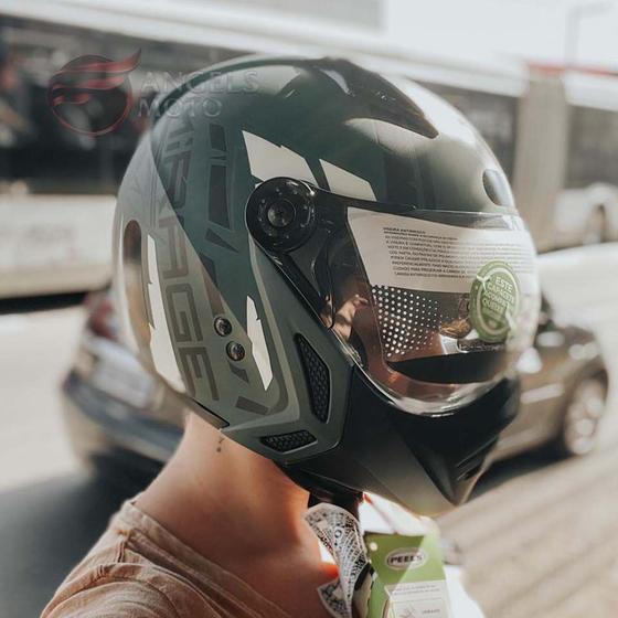 Imagem de Capacete Peels Mirage Techride Verde Fosco Preto