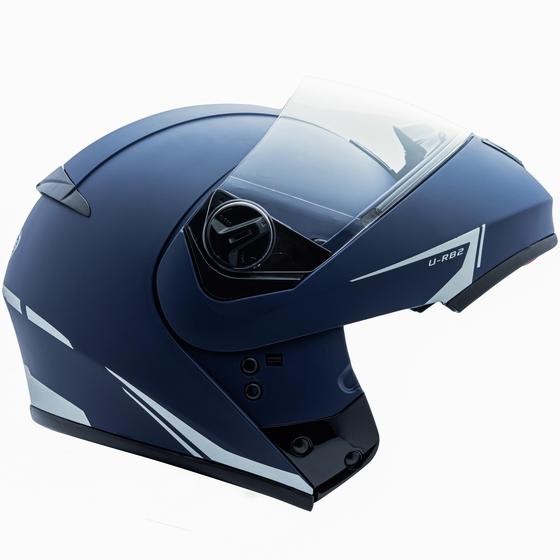 Imagem de Capacete Peels U-RB2 Classic Robocop Escamoteável Azul Fosco