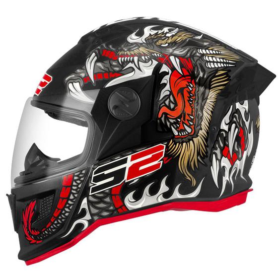 Capacete Personalizado Moto Fechado Pro Tork Stealth Dragon Esportivo ...