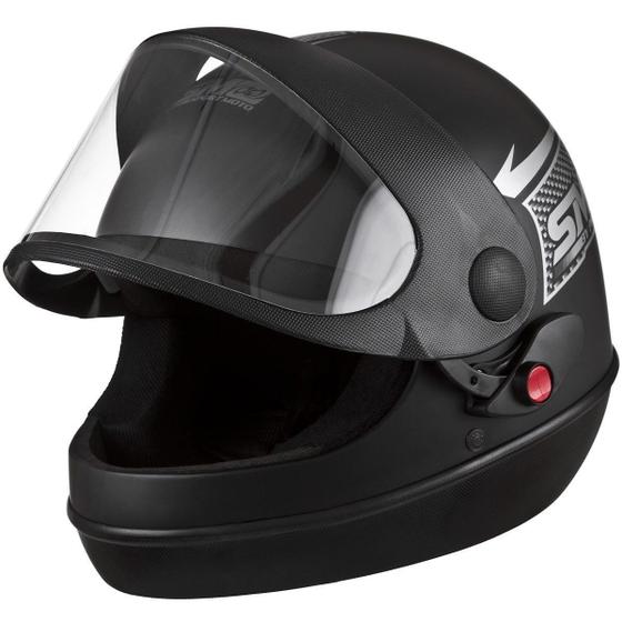 Capacete Preto Fosco Moto Automático Tipo Sanmarino Masculino 56/58/60 Pro Tork Menor preço em Capacete Preto Fosco Moto Automático Tipo Sanmarino Masculino 56/58/60 Pro Tork