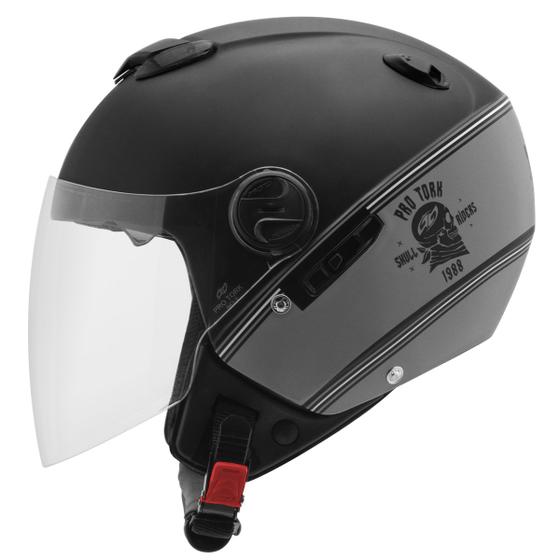 Imagem de Capacete Pro Tork New Atomic Skull Riders Hd Aberto Moto