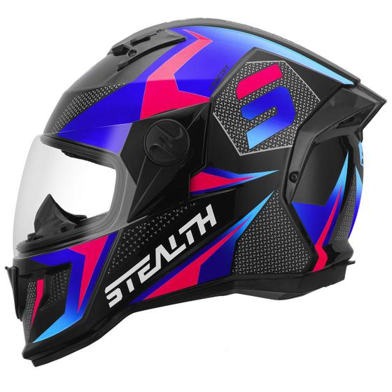 Imagem de Capacete Pro Tork Stealth Concept Brilhante Fechado Moto