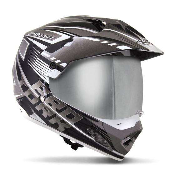 Imagem de Capacete Pro Tork Th1 Vision Adventure Vis. Cromada