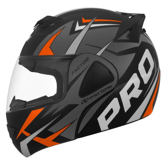 Imagem de  Capacete Pro Tork V-Pro Jet Factor Fosco Escamoteável Moto