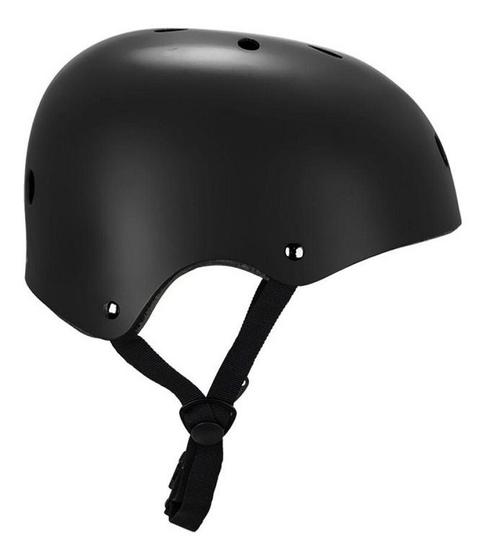 Imagem de Capacete Proteção Bmx Patins Skate Tamanho M 54/56cm Preto