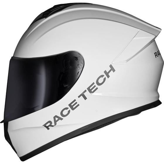 Imagem de Capacete Race Tech Hit Monocolor Branco Brilhante