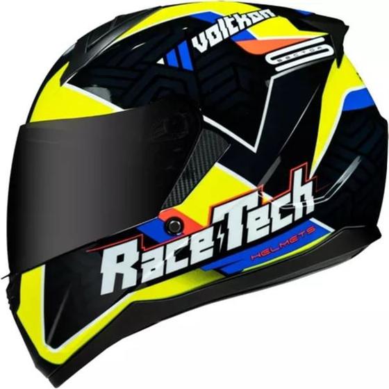 Imagem de Capacete Race Tech Sector Voltkon Preto Amarelo