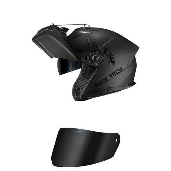 Imagem de Capacete Race Tech Signal Monocolor Titanium Cinza Fosco Mais Viseira Fumê