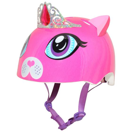 Imagem de Capacete Raskullz Kitty Tiara rosa escuro para meninas de 5 anos ou mais