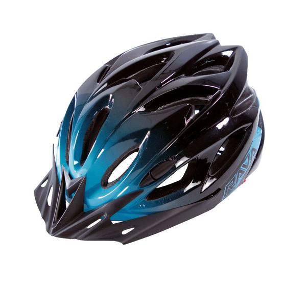 Imagem de Capacete Rava Space 3 Preto e Azul Turquesa Ciclismo Bike MTB Speed