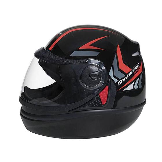 Imagem de Capacete San Marino Speed One Original Preto/Vermelho TAM 56