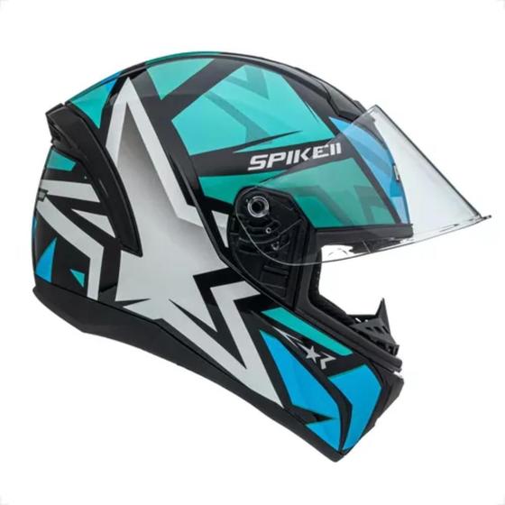 Imagem de Capacete Spike II 1St Preto Verde Água