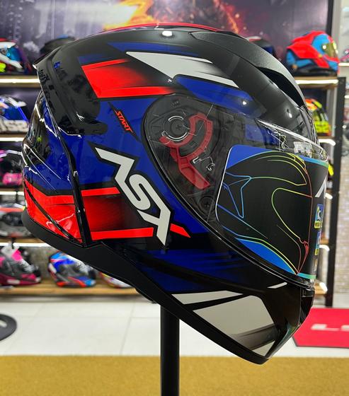 Imagem de Capacete Sportivo ASX City Start Preto, Vermelho, Azul