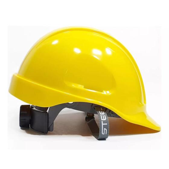 Imagem de Capacete Steelflex Amarelo Casco Turtle Suspensão e Jugular