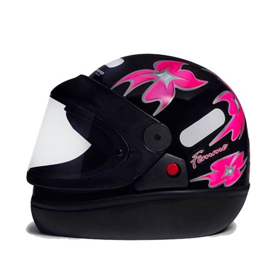 Imagem de Capacete Taurus San Marino Femme Preto com Rosa