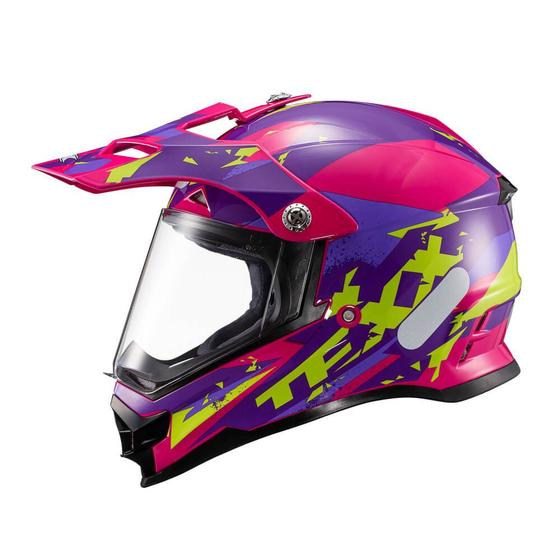 Imagem de Capacete Texx Cross Carcara  Grow Rosa 56 F016