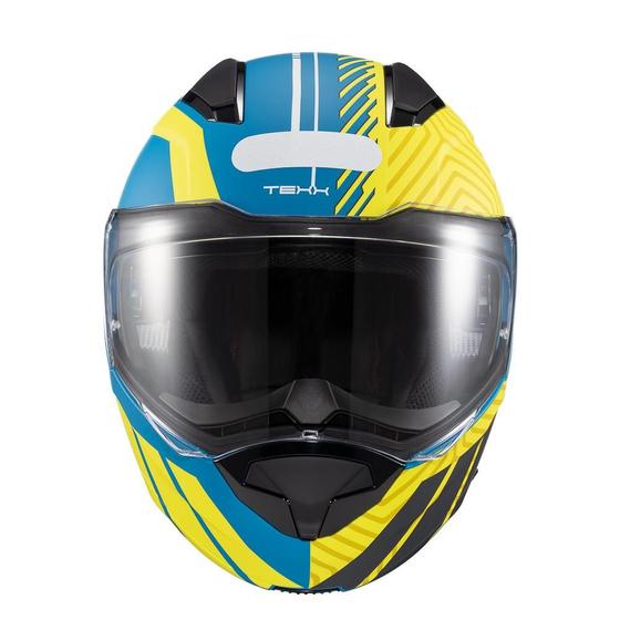 Imagem de Capacete Texx Escam Kratos Cyber Azu Verd Fosc 58 F016