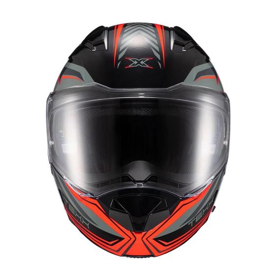 Imagem de Capacete Texx Escam Kratos Nomade Pret Verm Cinz Bril 60 F016