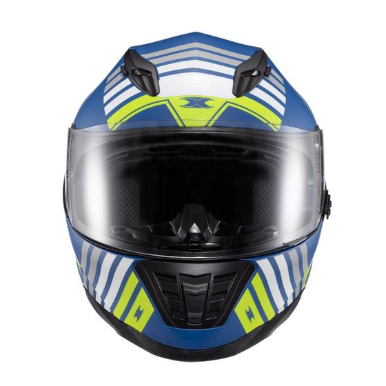 Imagem de Capacete Texx Fechado Wing Grid Azul Verd Branc 60