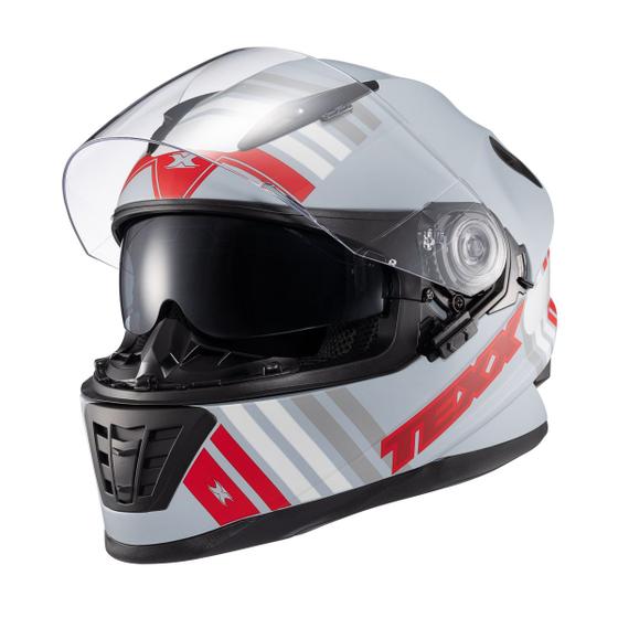 Imagem de Capacete texx wing grid chumbo/vermelho/branco