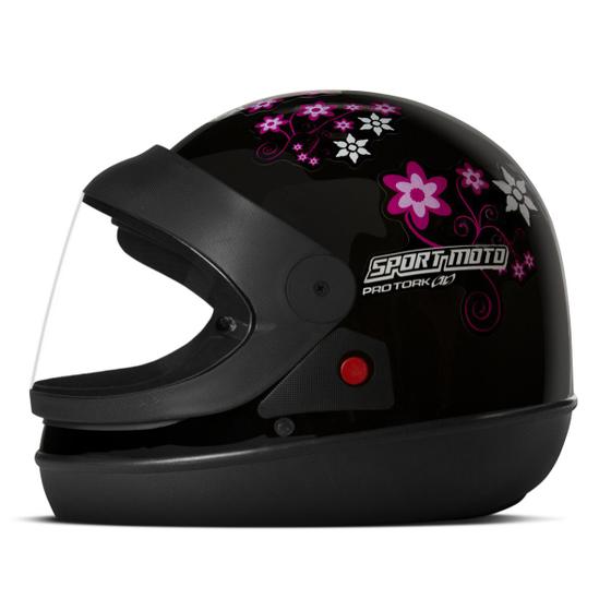 Imagem de Capacete Tork Feminino Fechado Sport Moto For Girls Sm Confortável