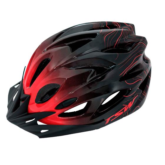 Imagem de Capacete Tsw Raptor 3 Com Led Preto e Vermelho