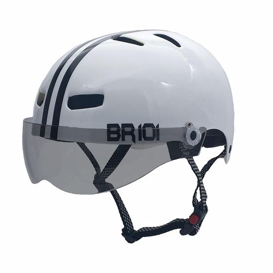 Imagem de Capacete Urbano Br 101 Branco G Fume Bike/Skate/Patinete