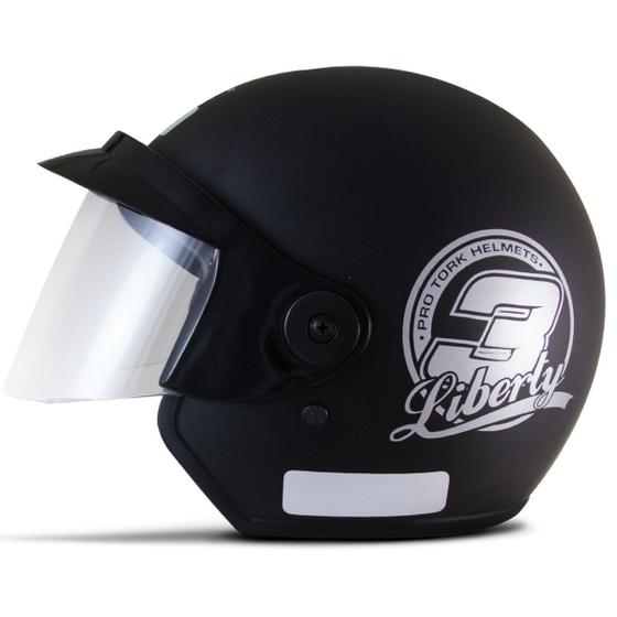 Imagem de Capacete Urbano Motociclista Aberto Masculino Feminino Pro Tork Liberty 3 com Viseira Cristal