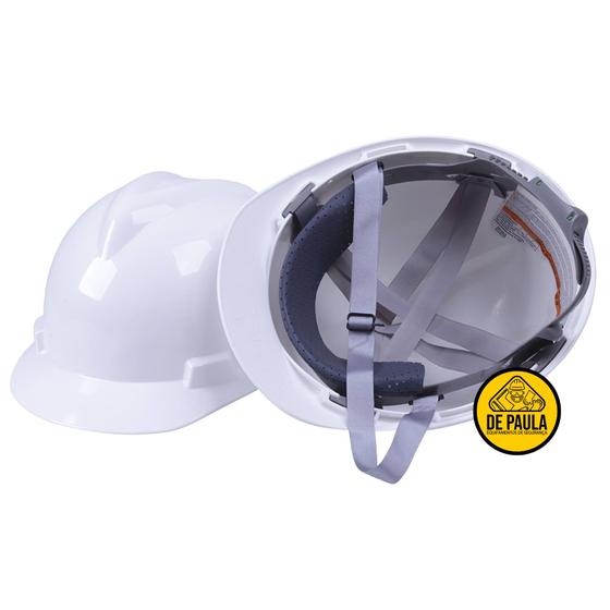 Imagem de Capacete v-gard  - push key e jugular - msa  ca:498 branco