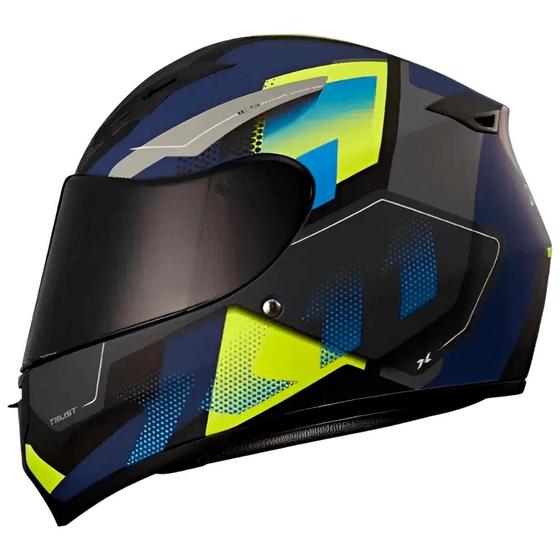 Imagem de Capacete X11 Trust Pro Transit Azul Neon