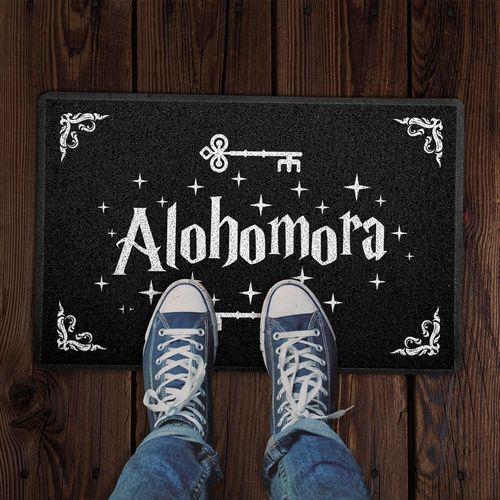 Imagem de Capacho 60x40cm ALOHOMORA Harry Potter - Preto