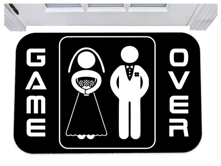 Imagem de Capacho casados game over tapete para porta 40x60